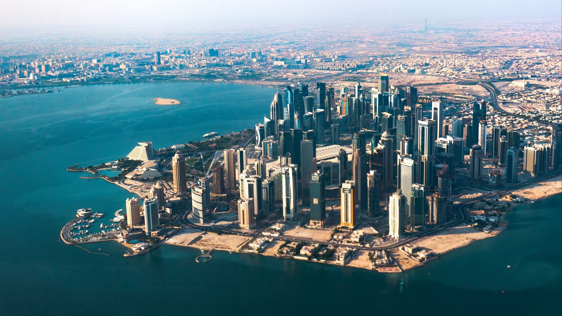 aerial photography of concrete buildings