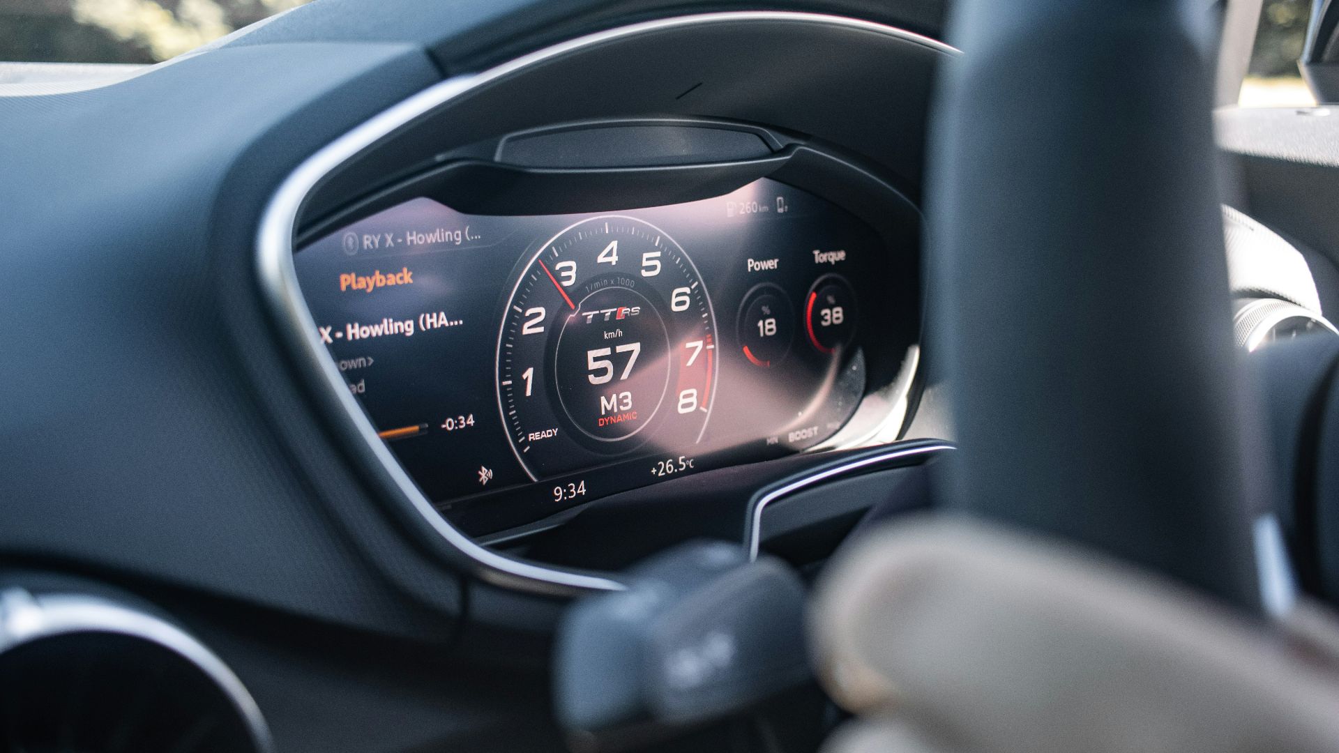 black car instrument panel cluster