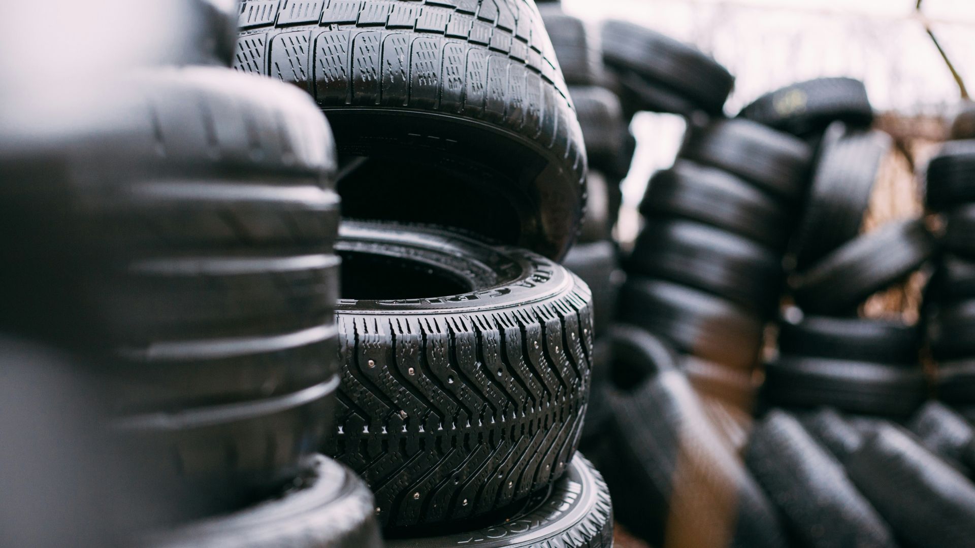 piles of car tires