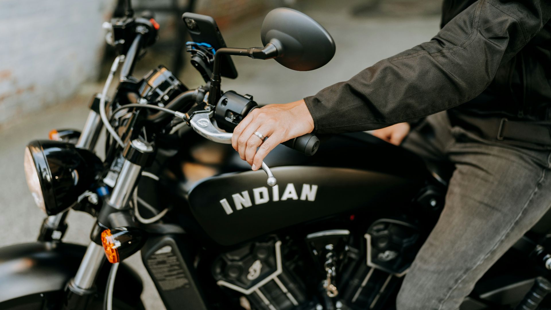 a person on a motorcycle