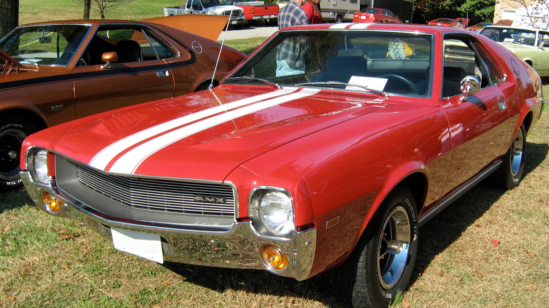 File:1969 AMC AMX red with white stripes.jpg