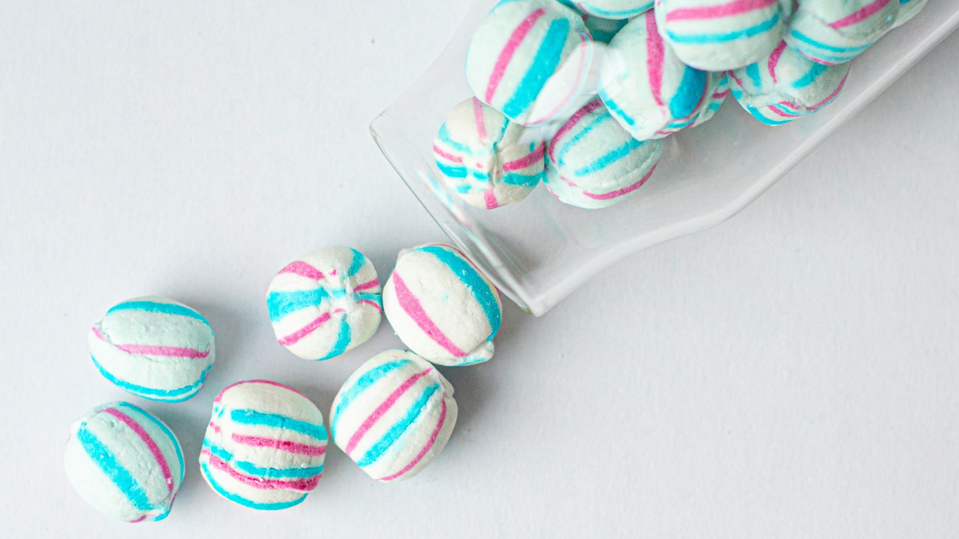 pink and white candy wrapper