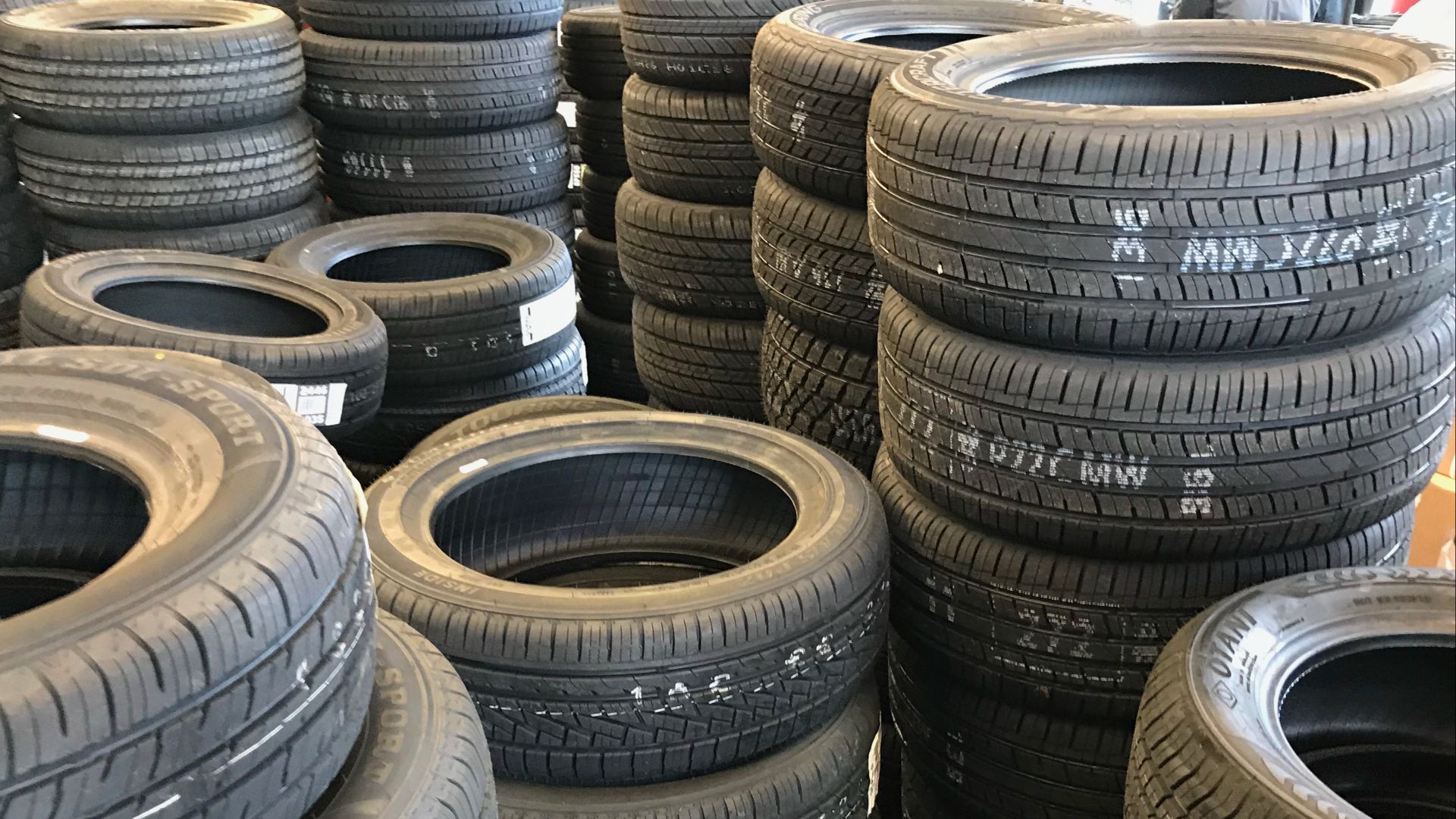 File:Assorted stacked automotive tires.jpg