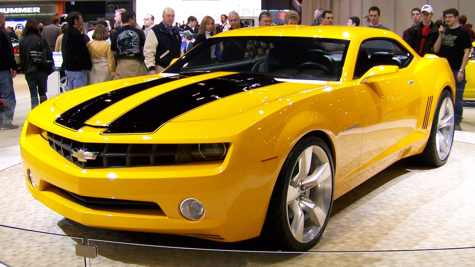 File:Chevrolet Camaro in Bumblebee livery.JPG
