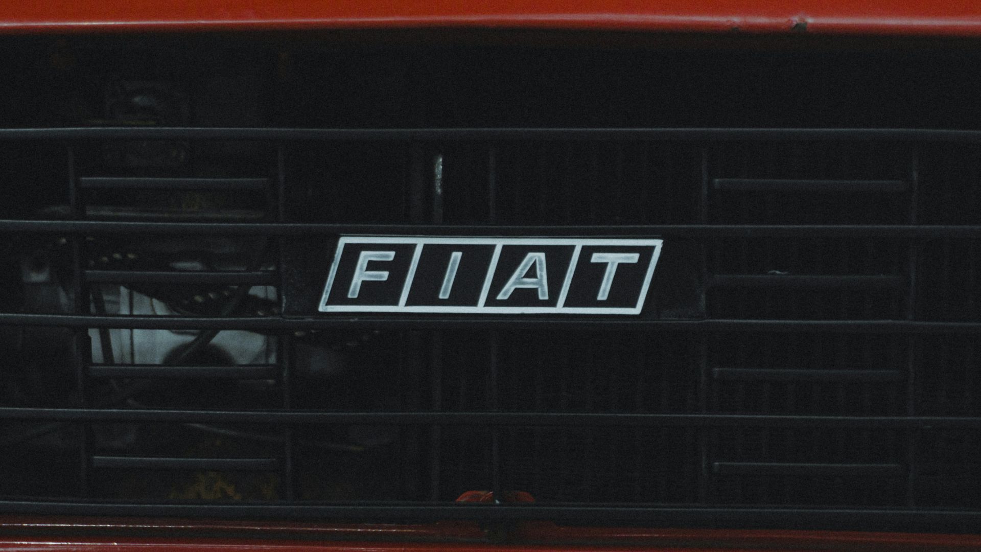 Close-up of a fiat car grille