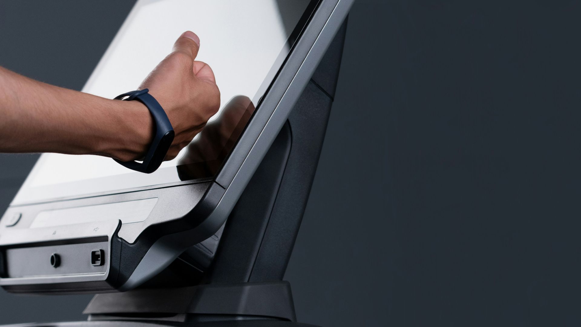 a person using a laptop computer on a desk