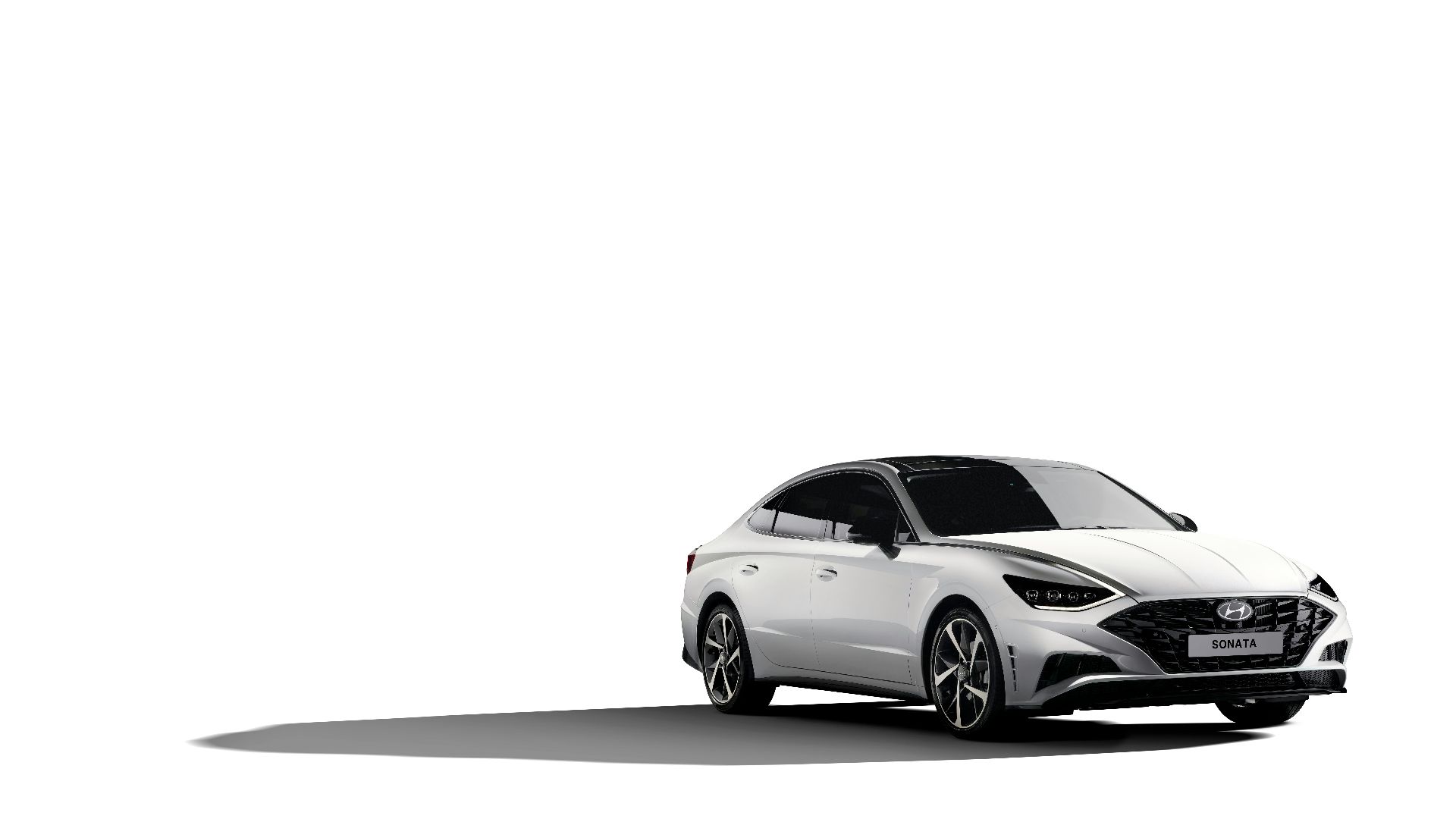 a white car on a white background