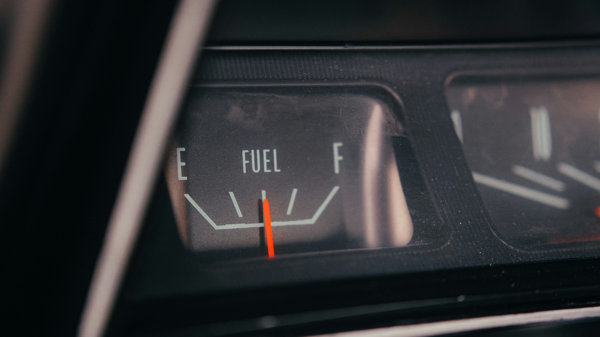 a close up of a speedometer on a car