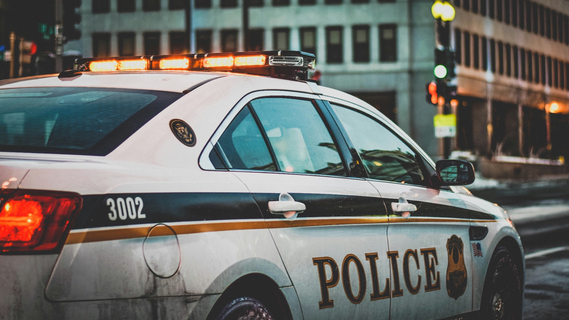 police car at street