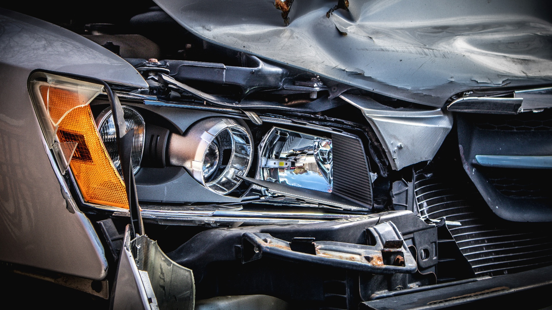 silver and black car engine