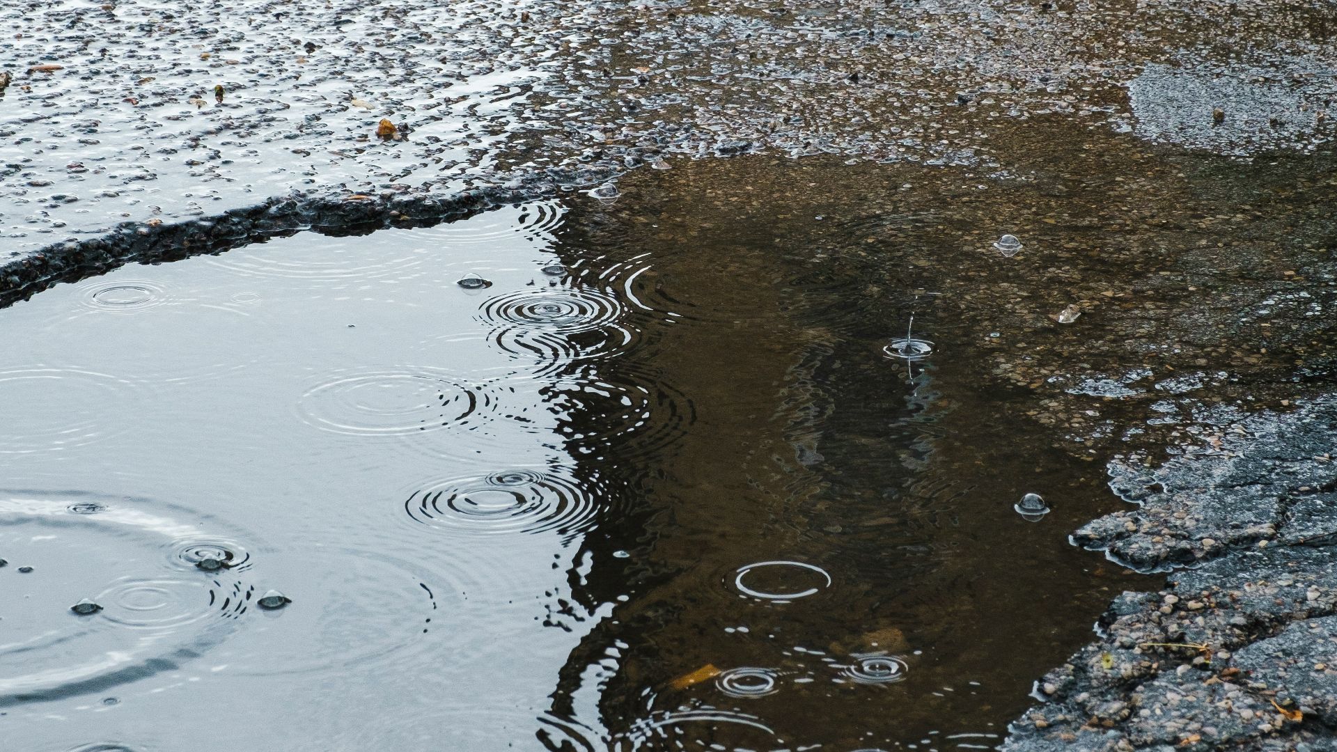 body of water on road