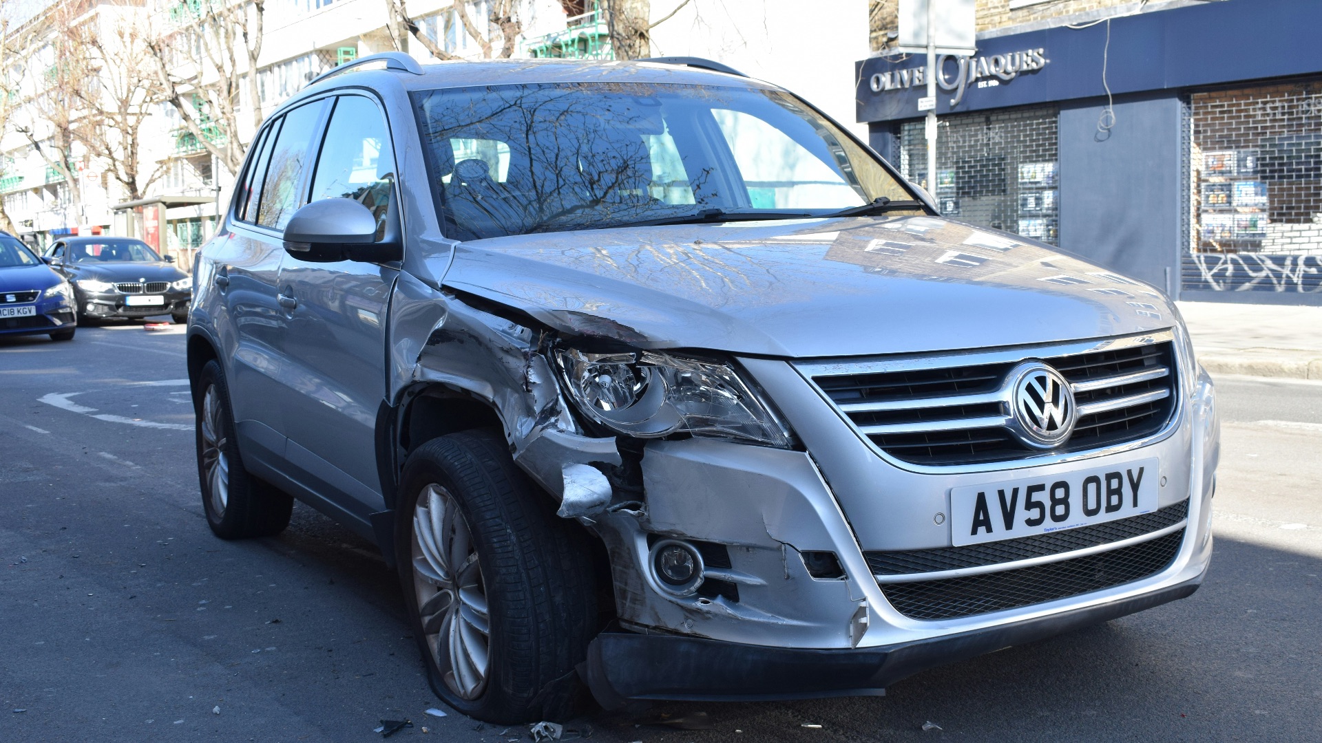 a car that has been hit by another car