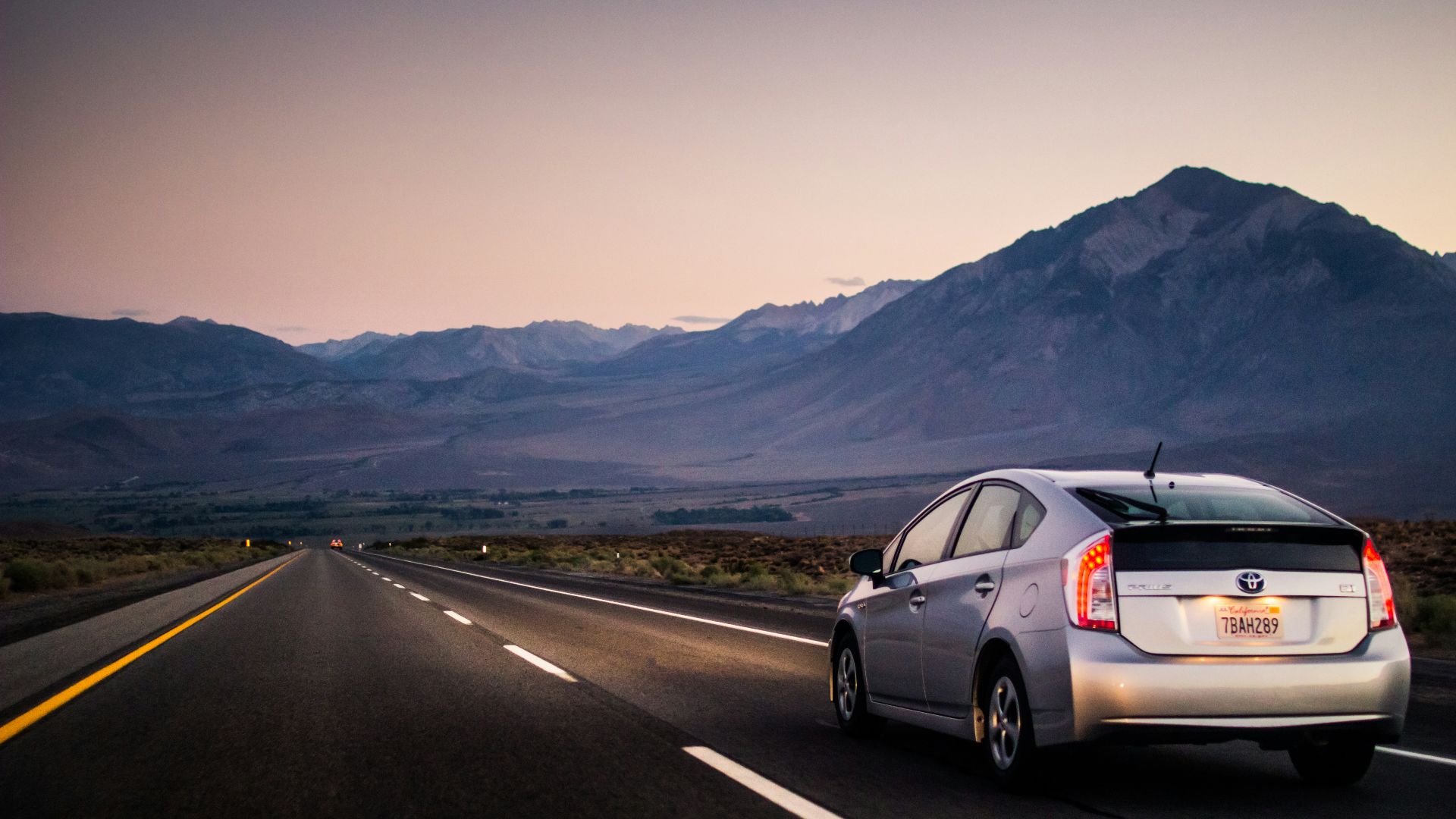 vehicle driving through empty road