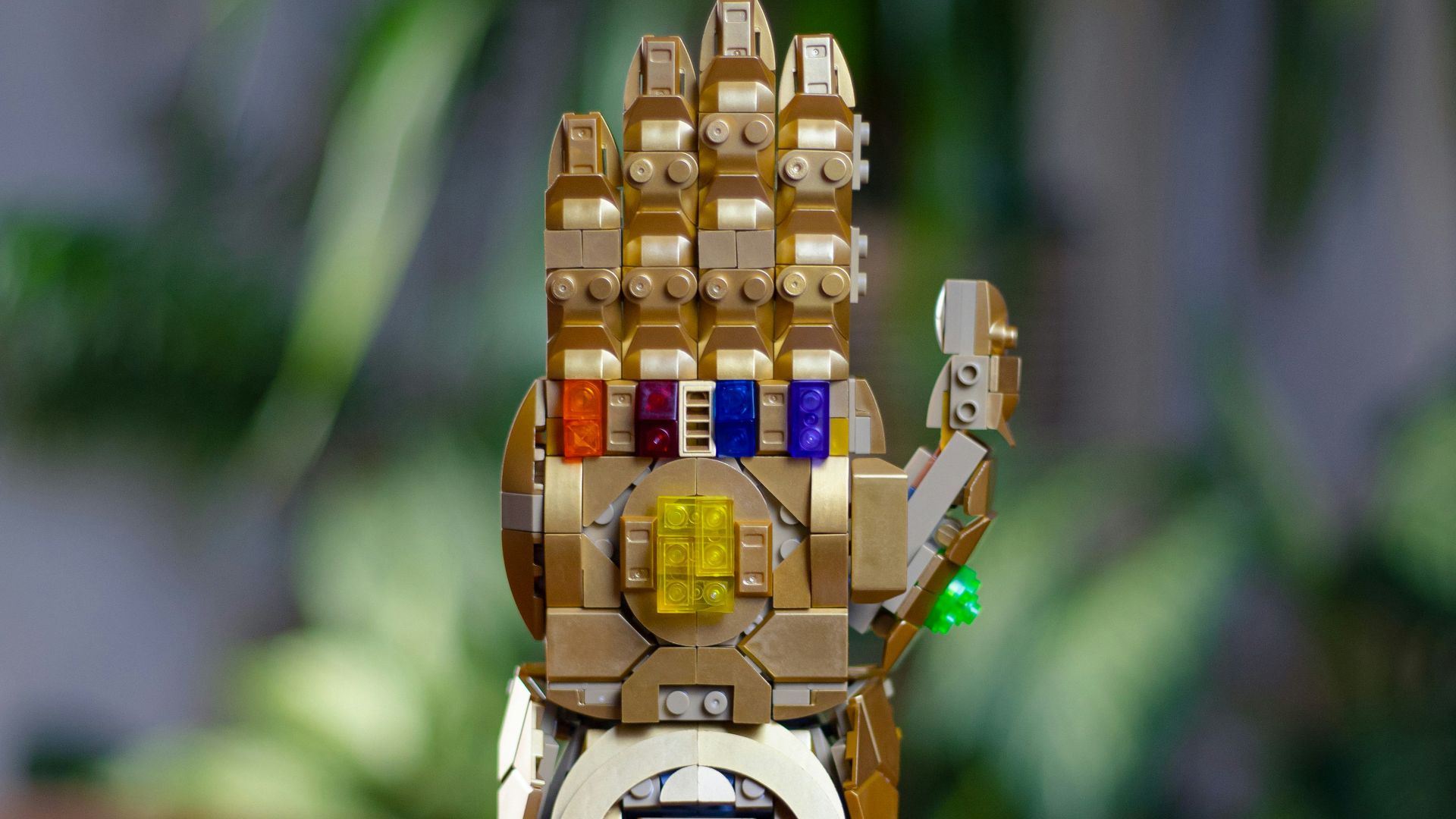 A toy made out of legos sitting on a table