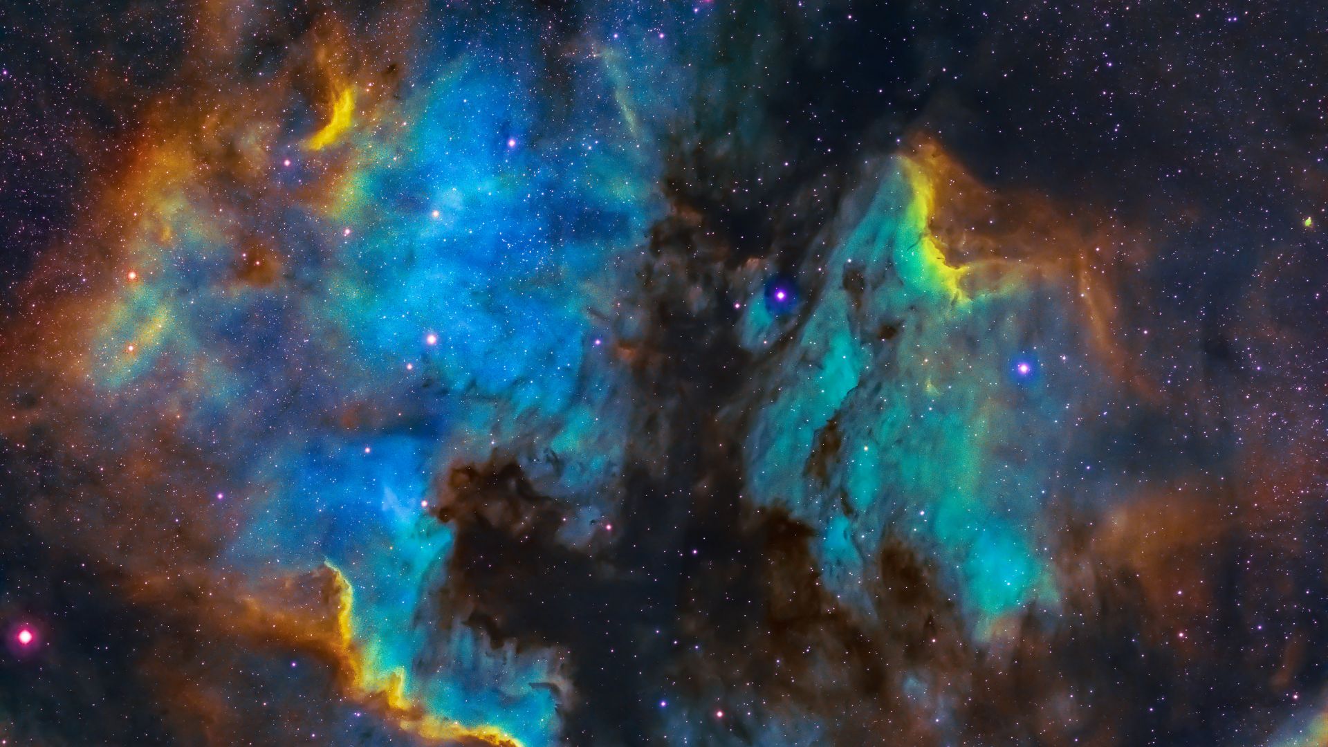 blue and black galaxy digital wallpaper