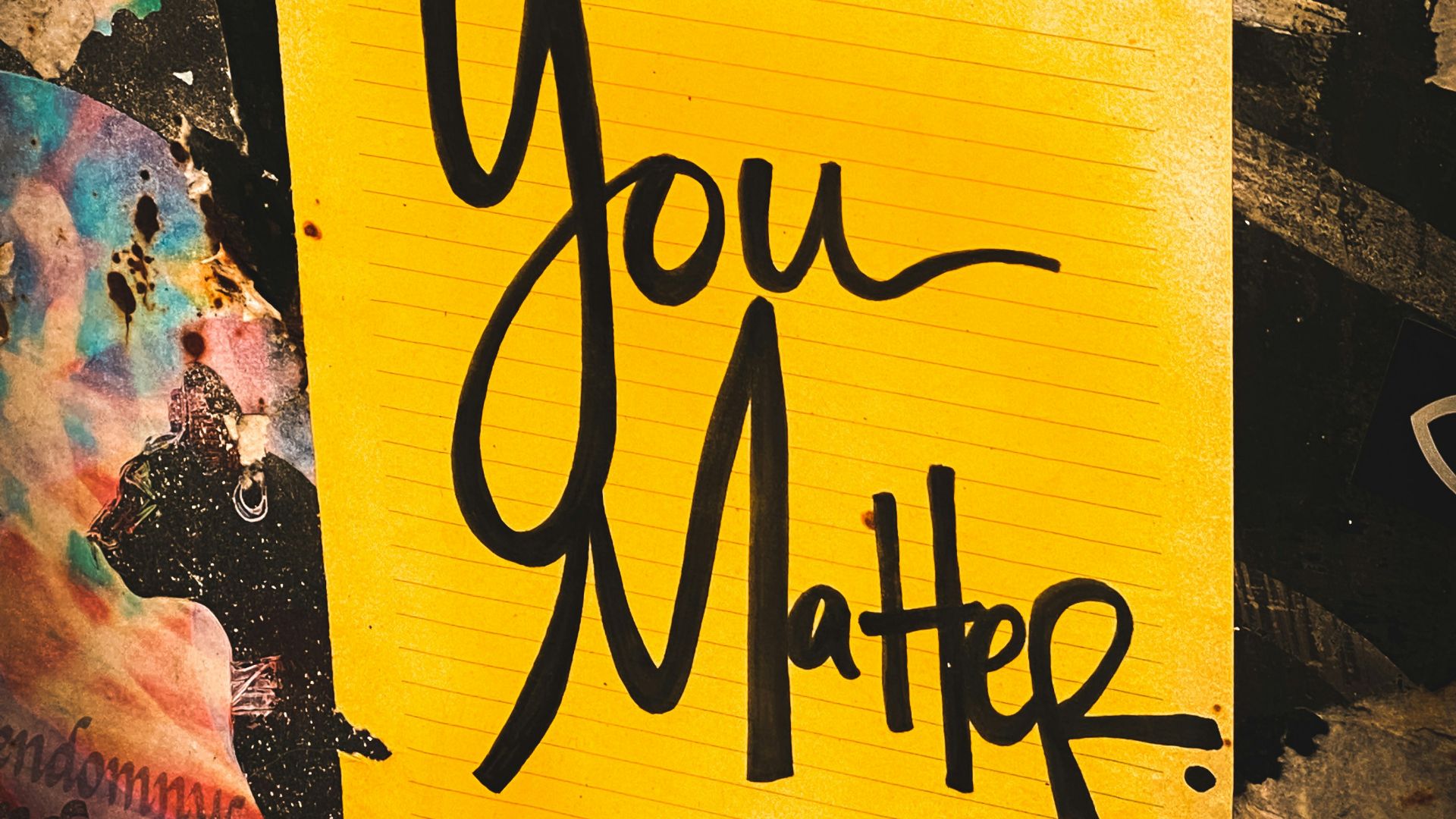 yellow and black happy birthday greeting card