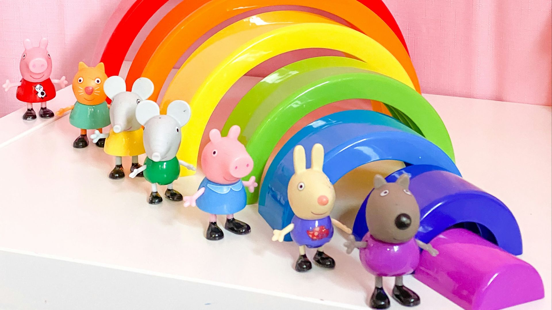 a bunch of toys that are on a table