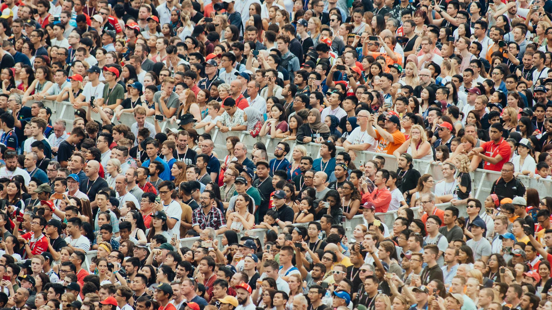 group of people attending concert