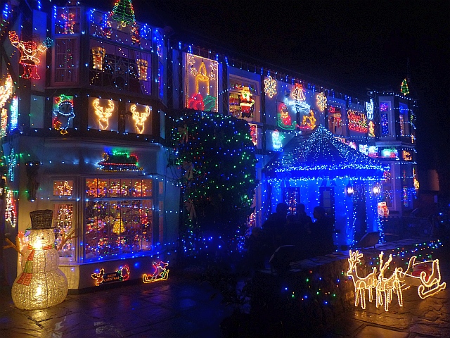 File:House decorated with Christmas lights, Newport - geograph.org.uk - 5230624.jpg