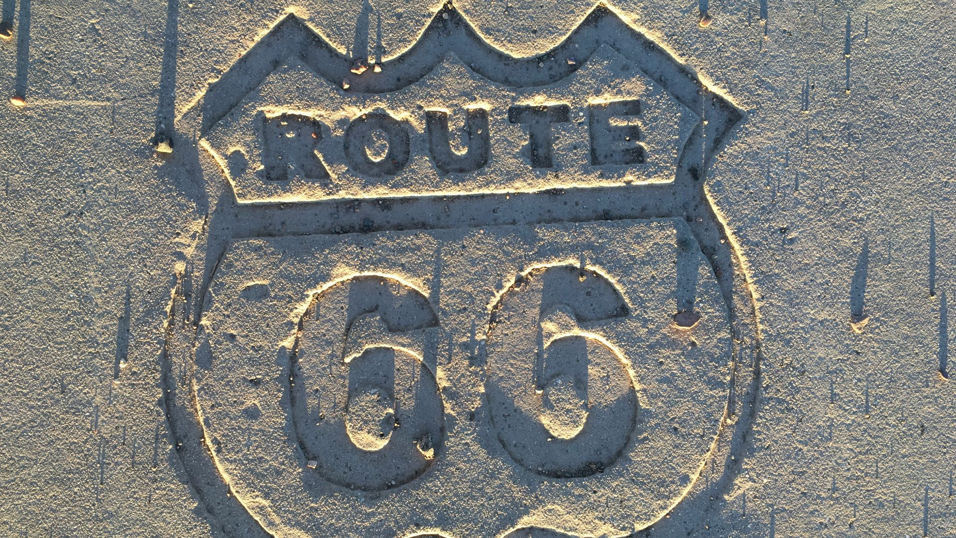 Route 66 on wall
