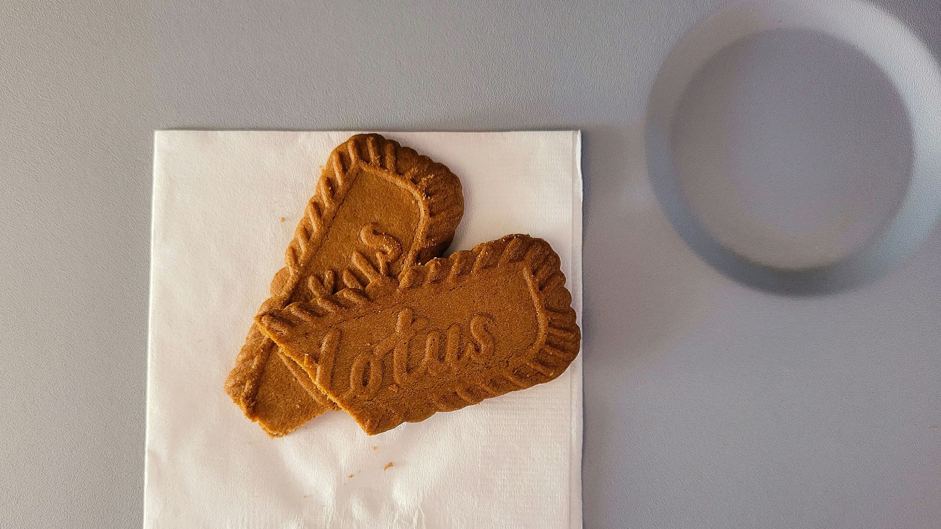 a piece of bread on a napkin