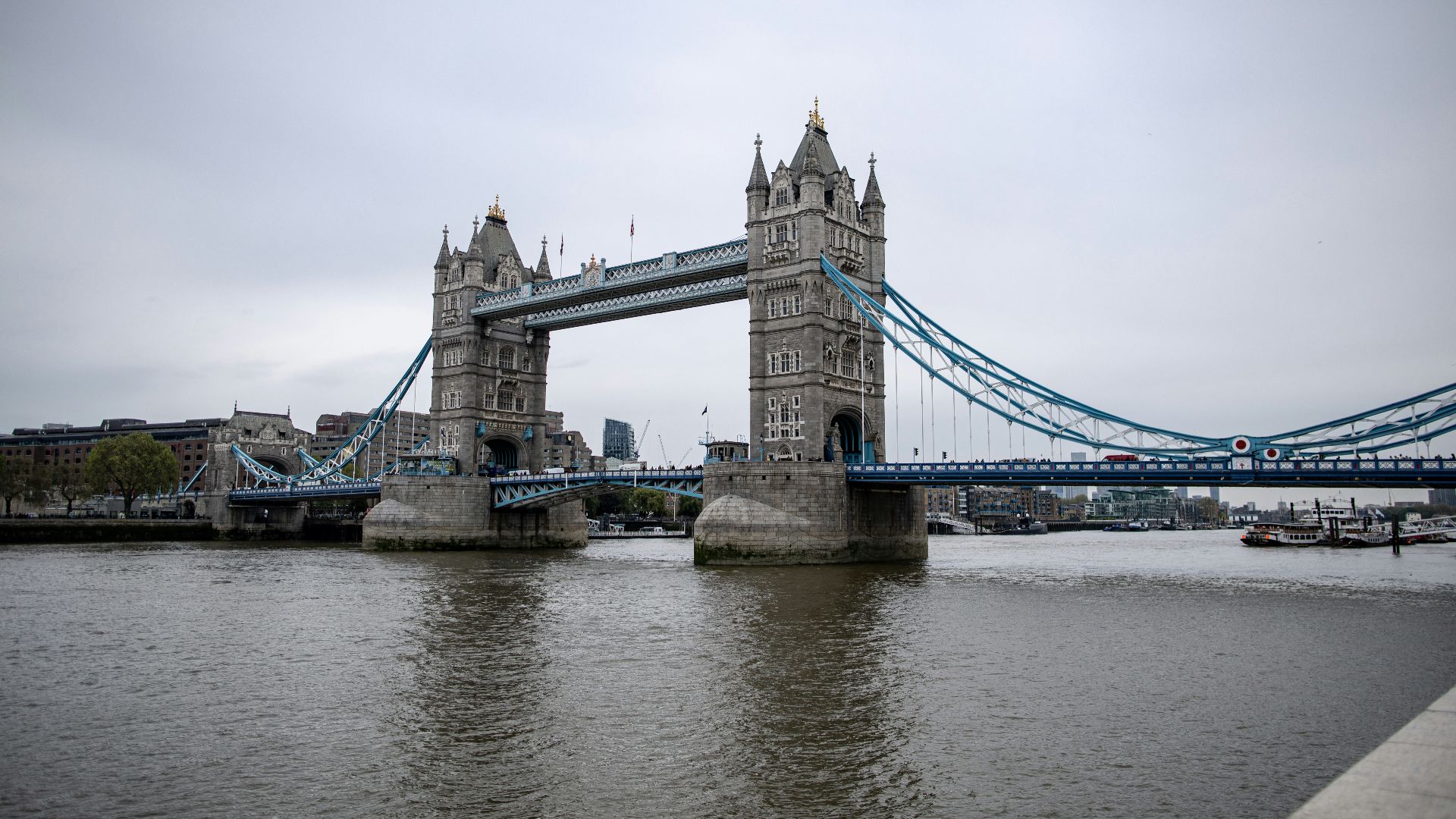 a view of a bridge over a body of water