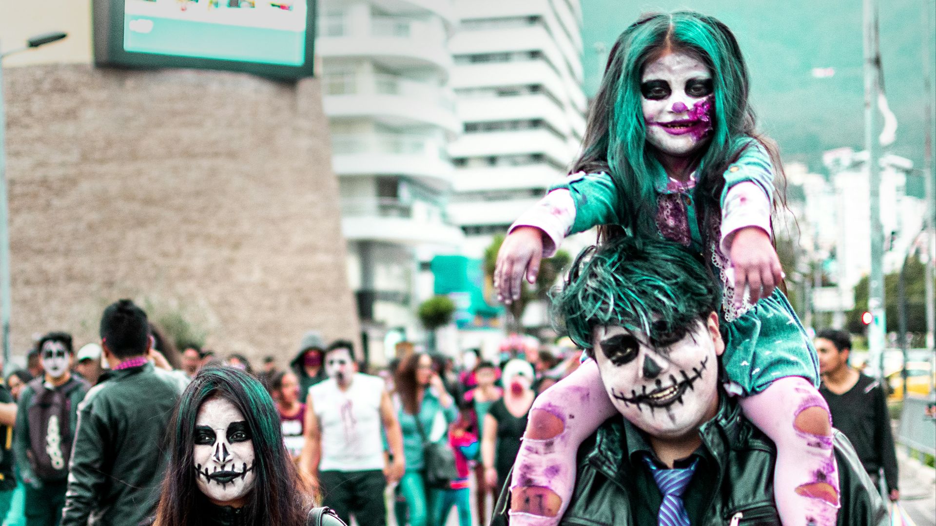 a man in a garment with a woman in a garment