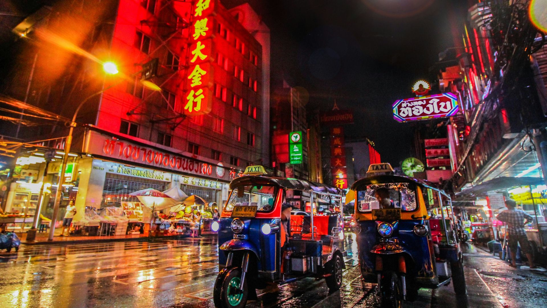 two auto rickshaw on the street