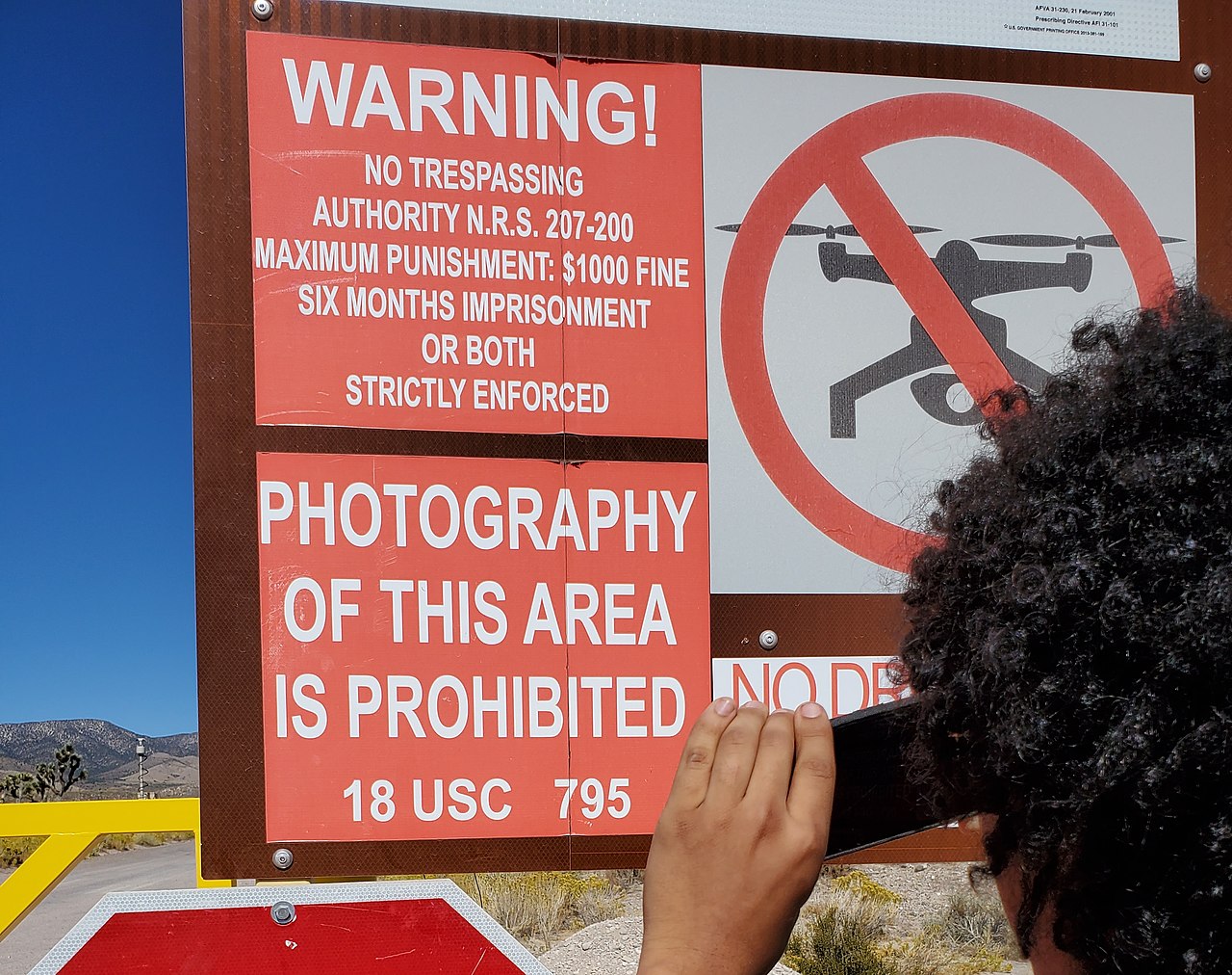 No Photography Photo At The Main Gate Of Area 51
