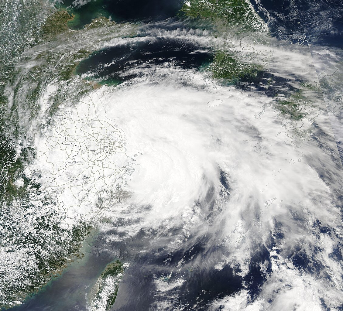 Typhoon In-Fa Makes Landfall In China (Modis 2021-07-27)
