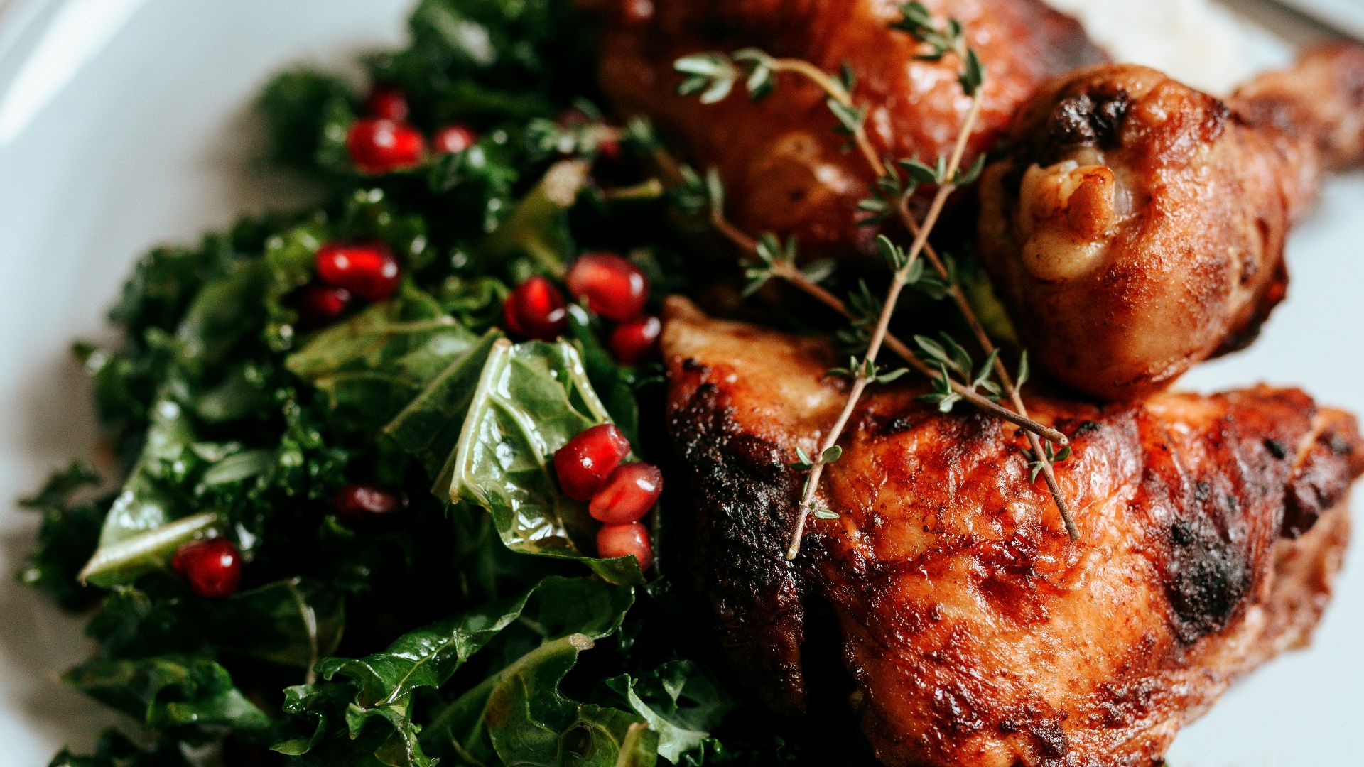 cooked food on white ceramic plate