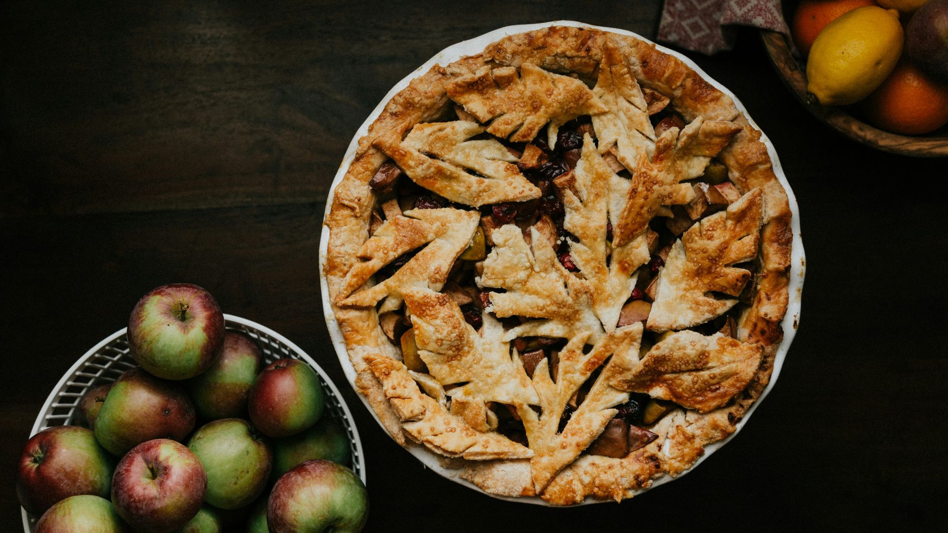 brown pie on white ceramic plate