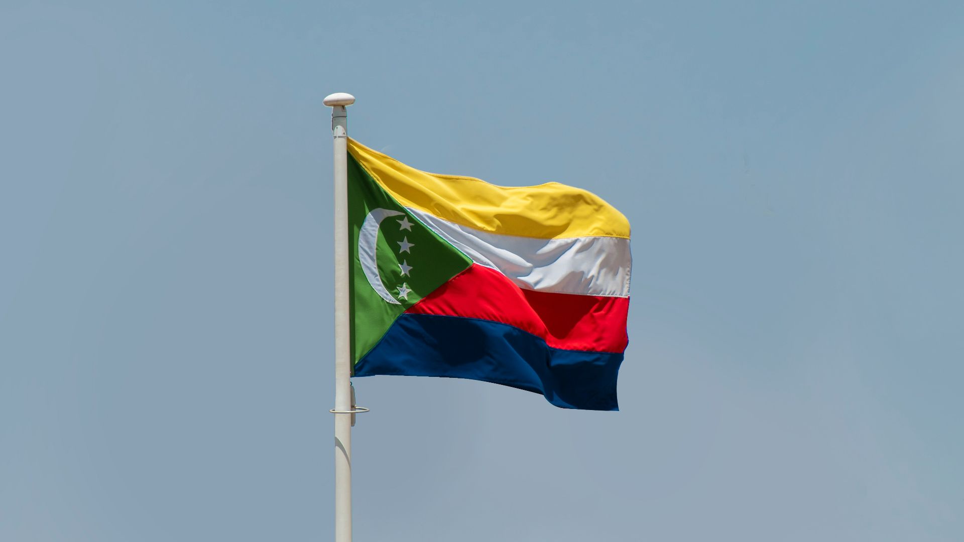 a flag on a pole