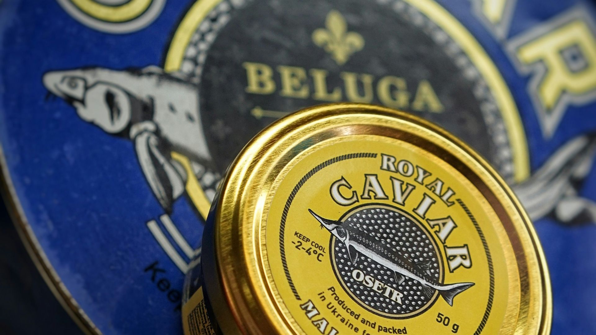 round brown Royal Caviar container