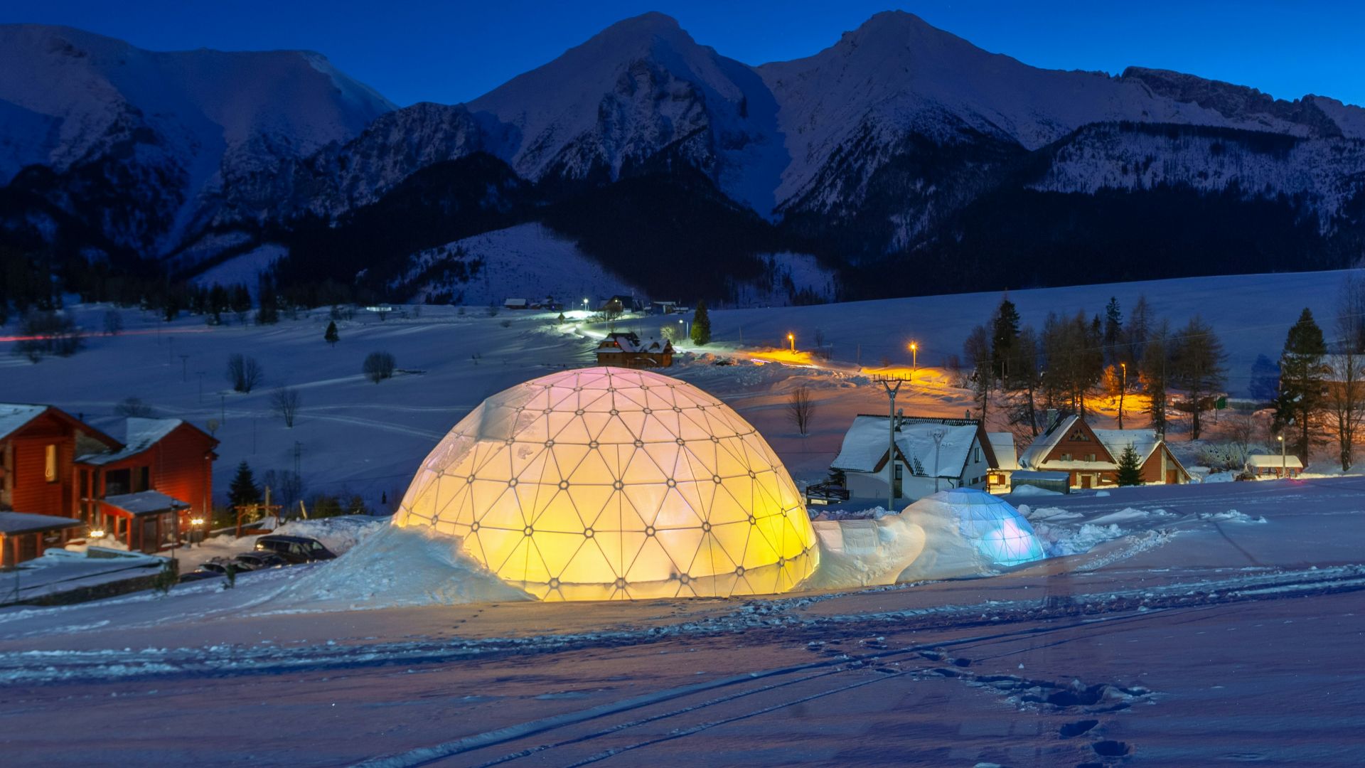lighted dome building