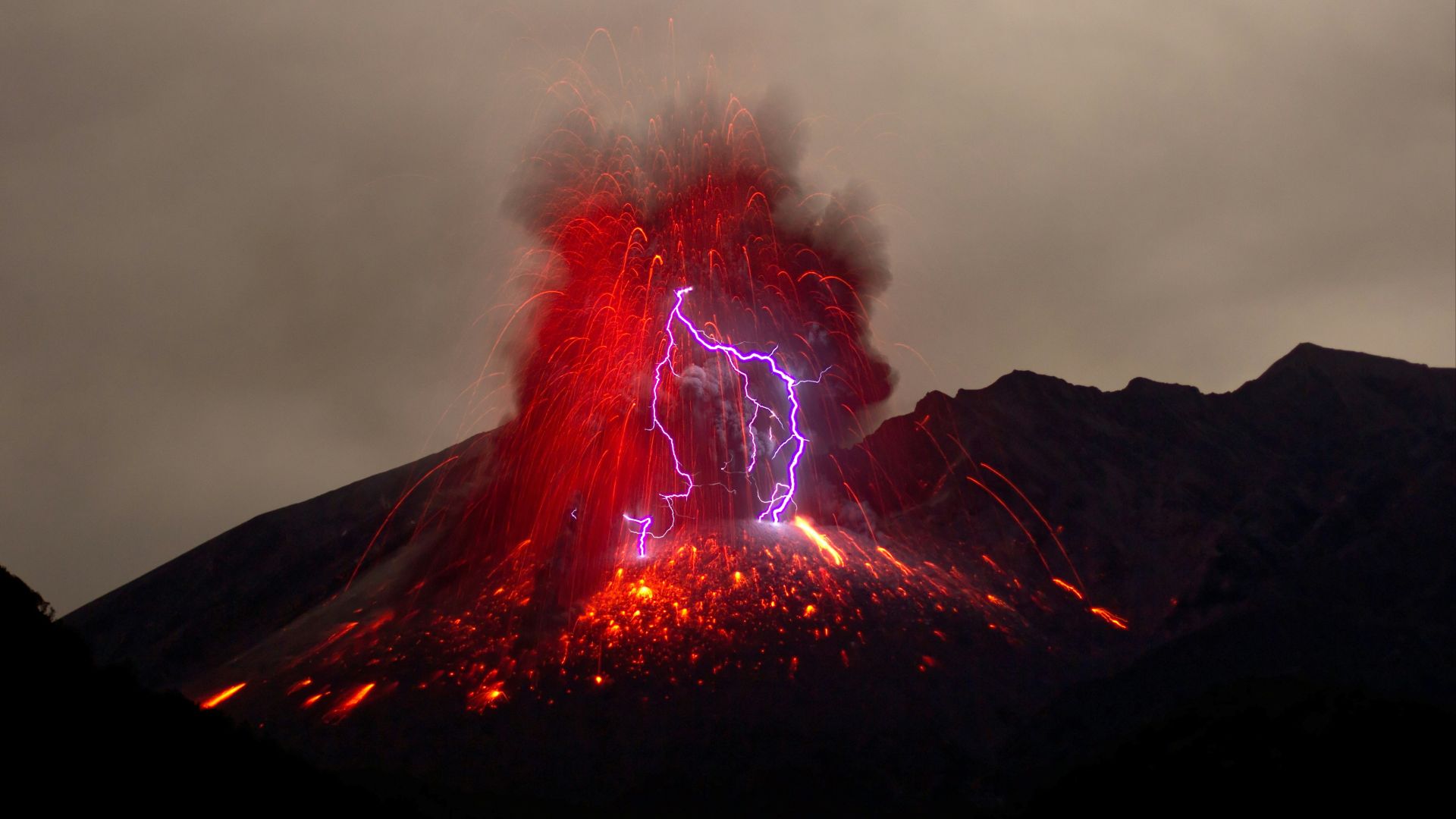 eruption of volcano