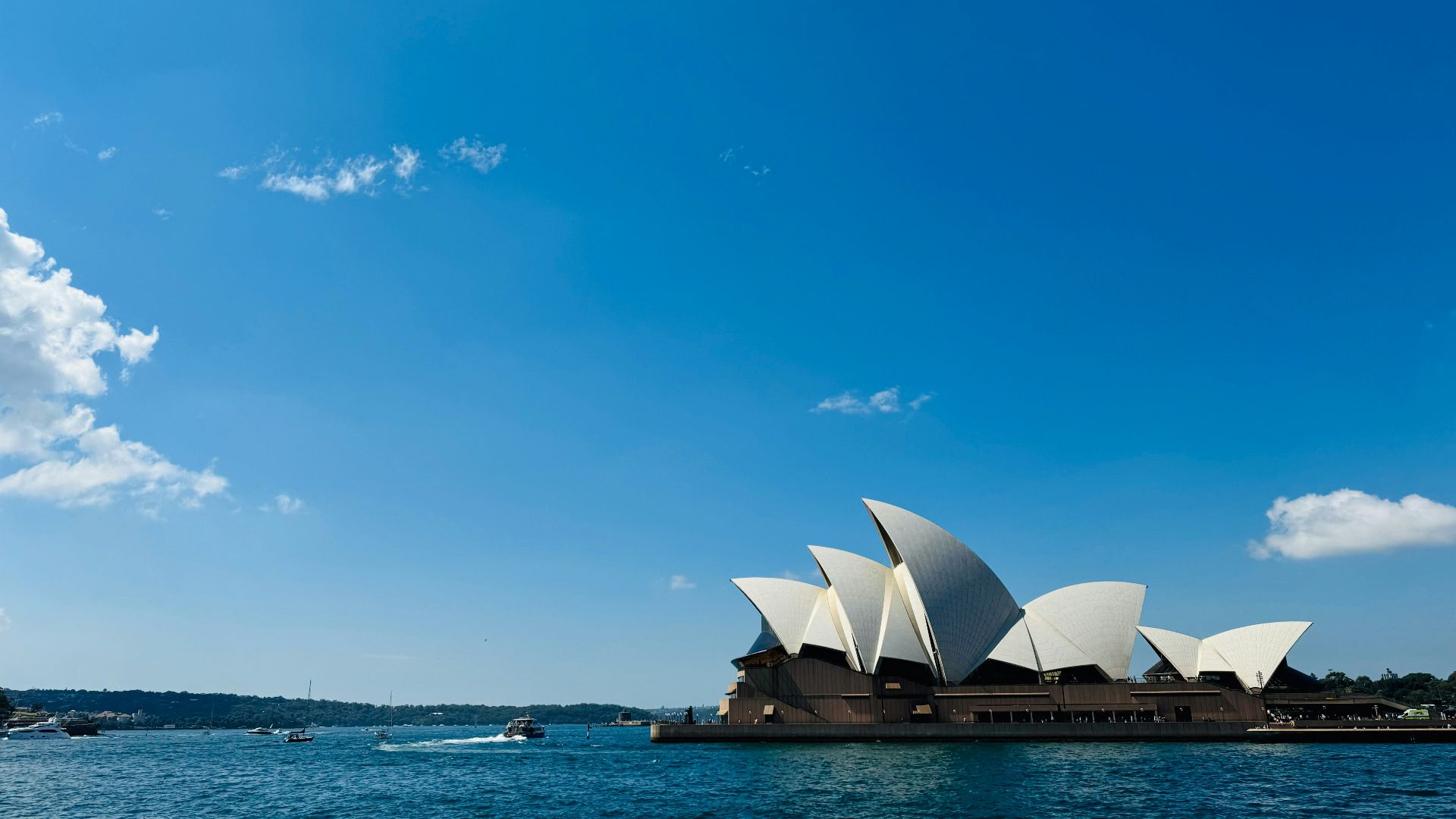 the sydney opera house on a sunny day