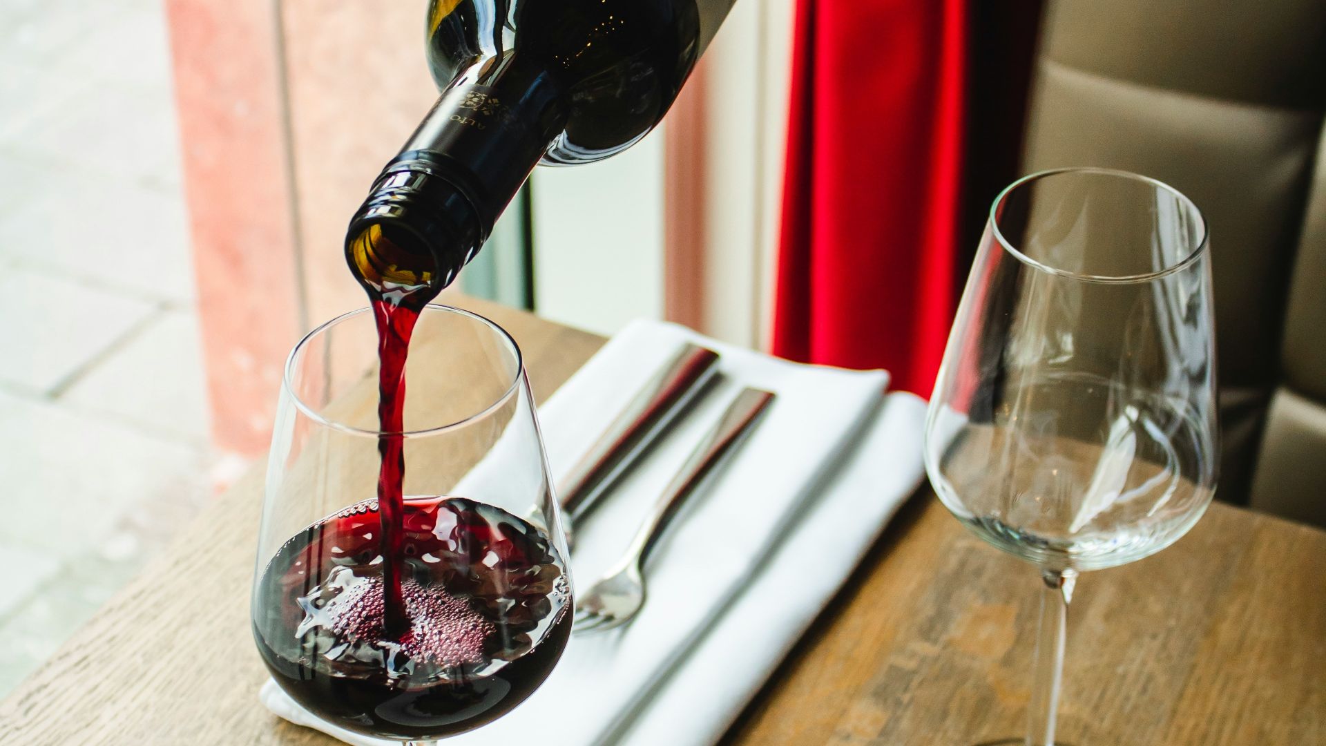 white labeled wine bottle