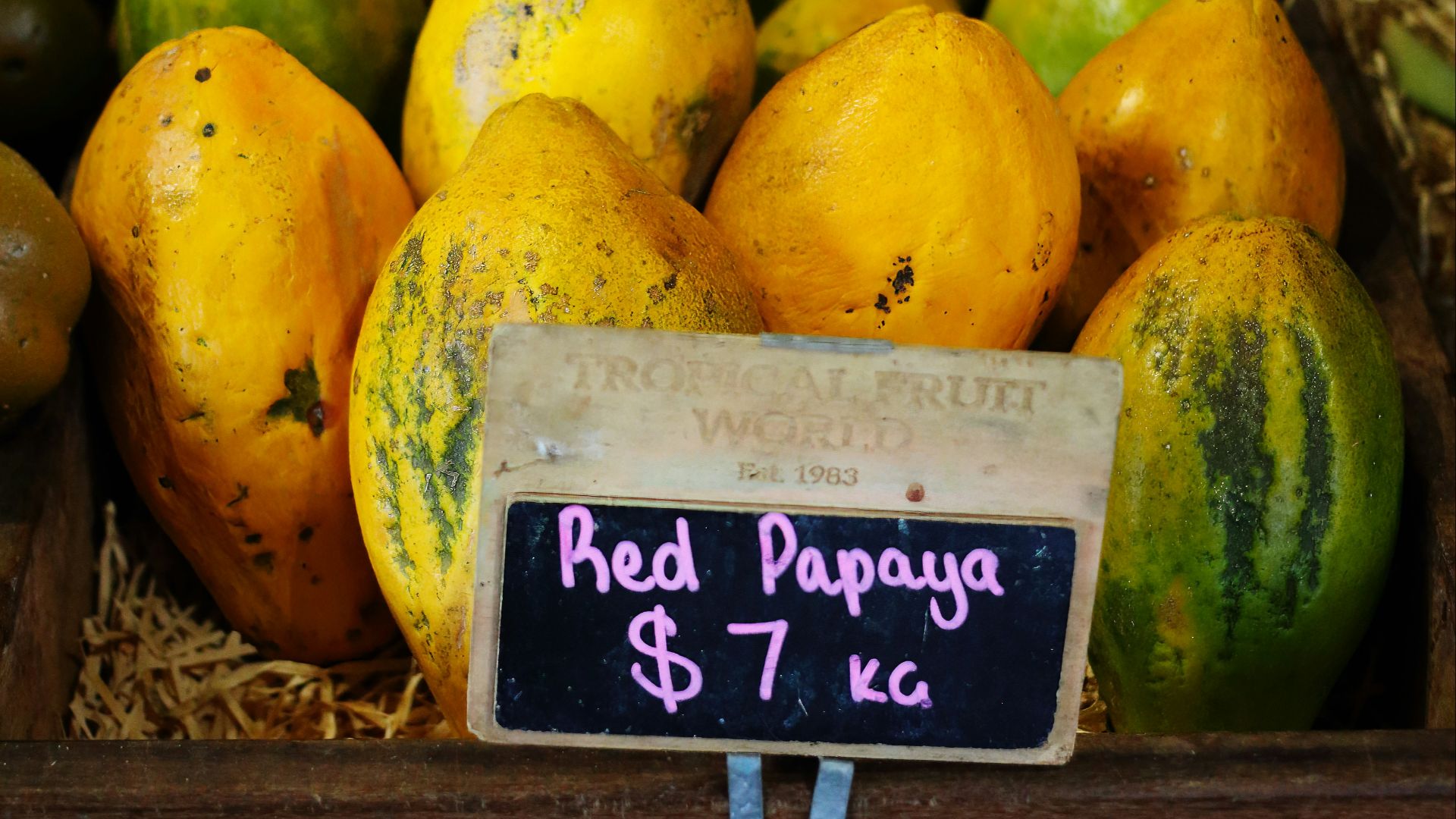 a bunch of different types of fruit on display