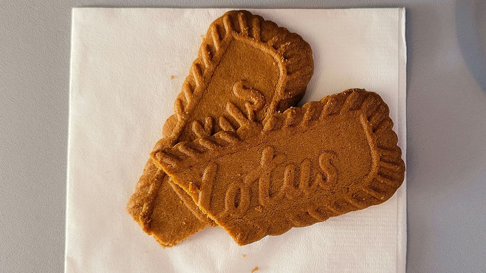 a piece of bread on a napkin