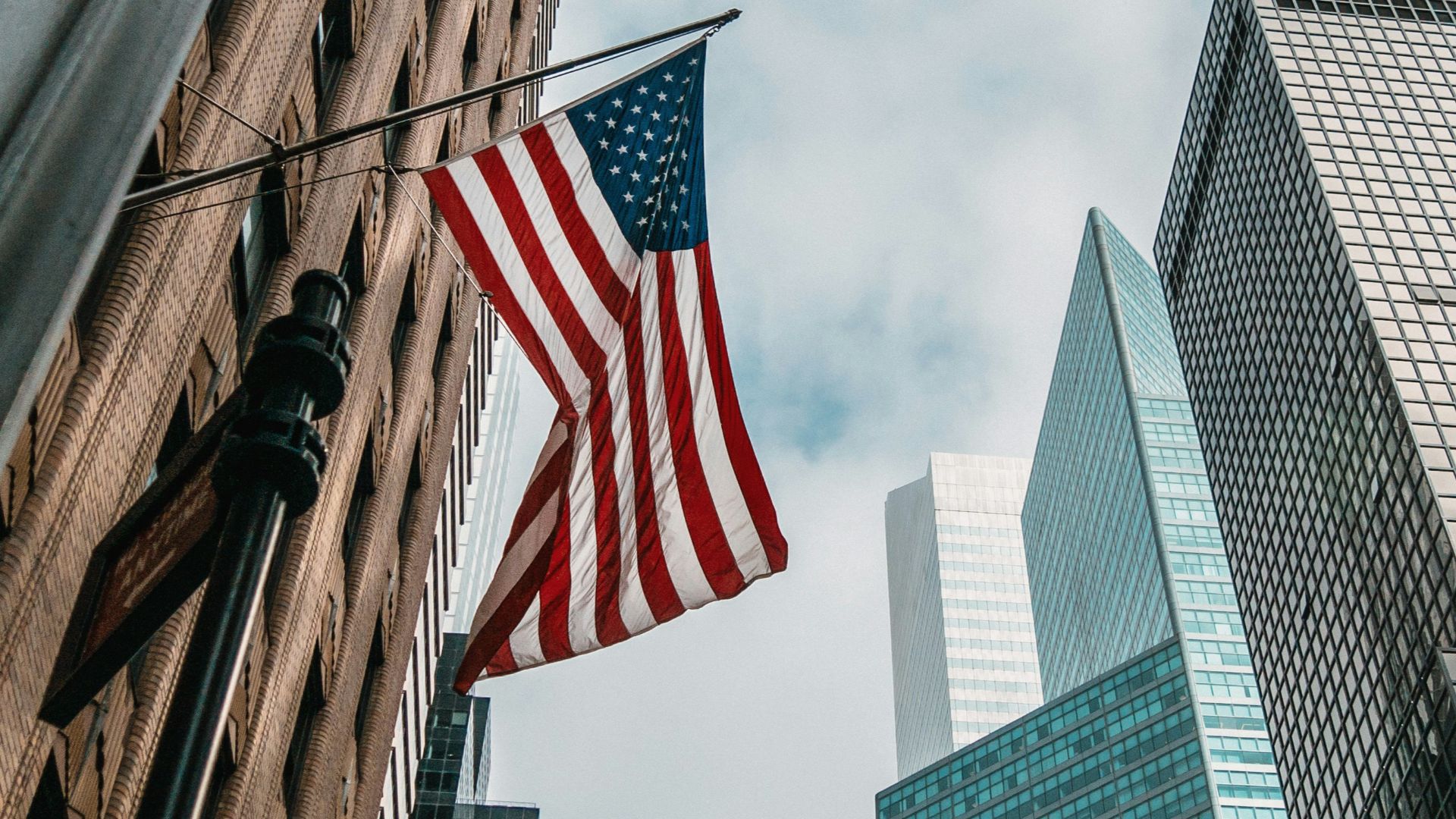 low angle photo of flag of U.S.A