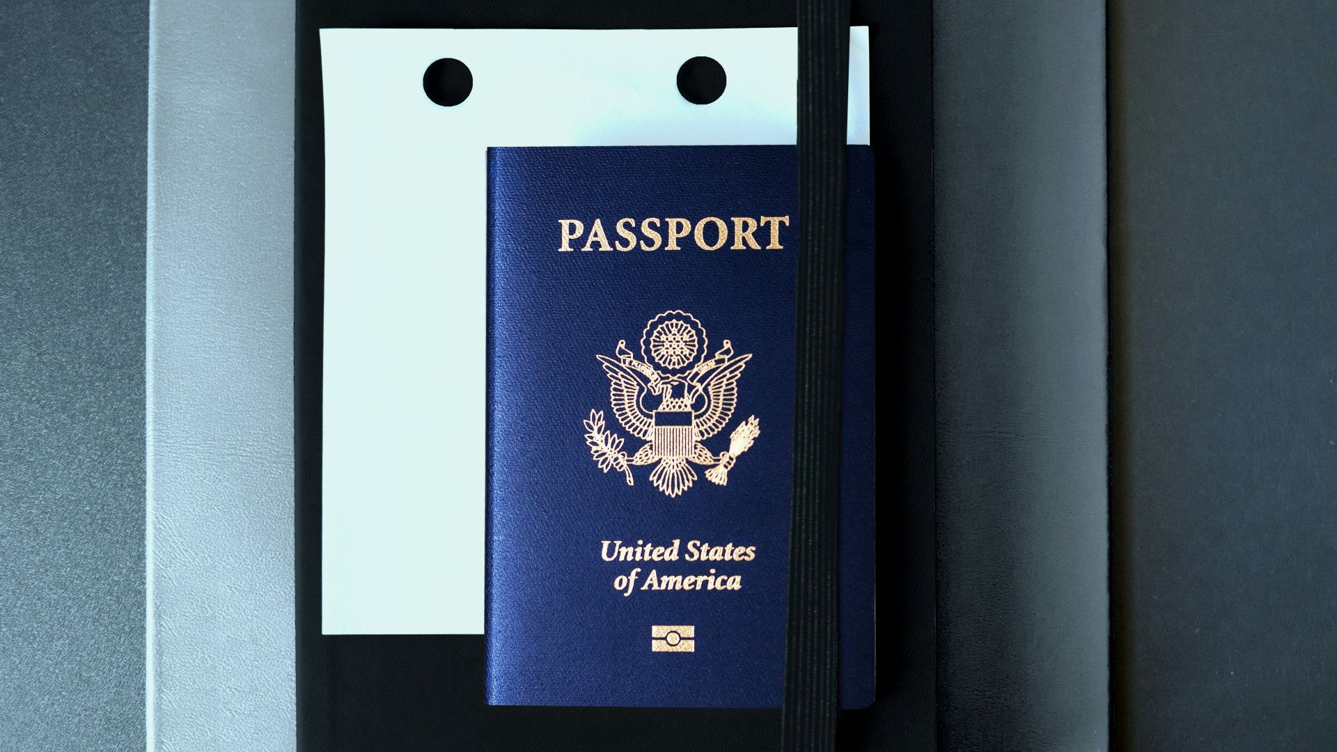 a blue and black box