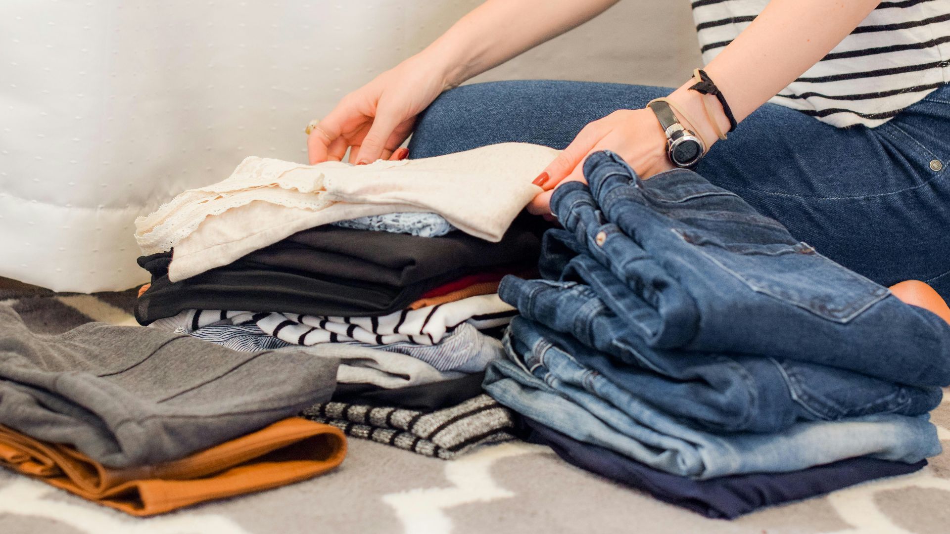 assorted-color apparels