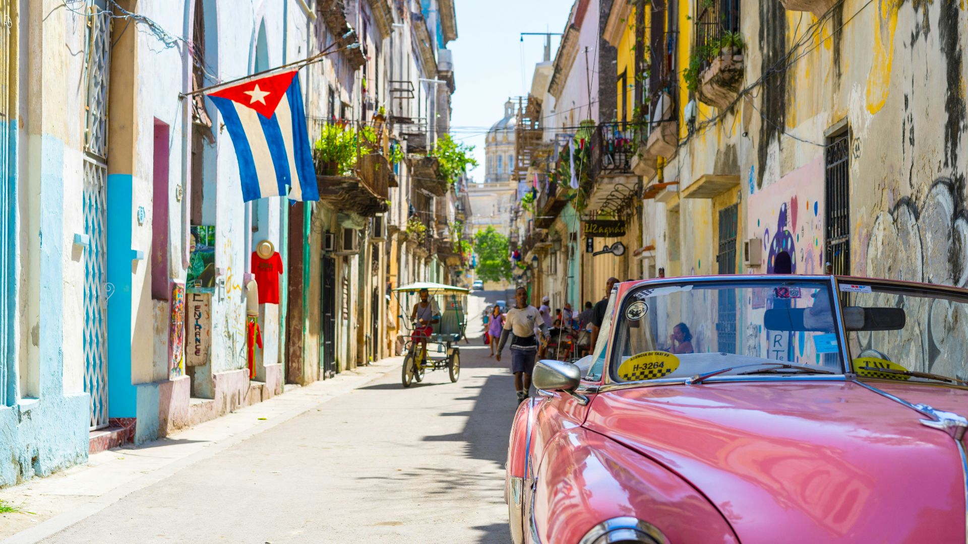 pink convertible car