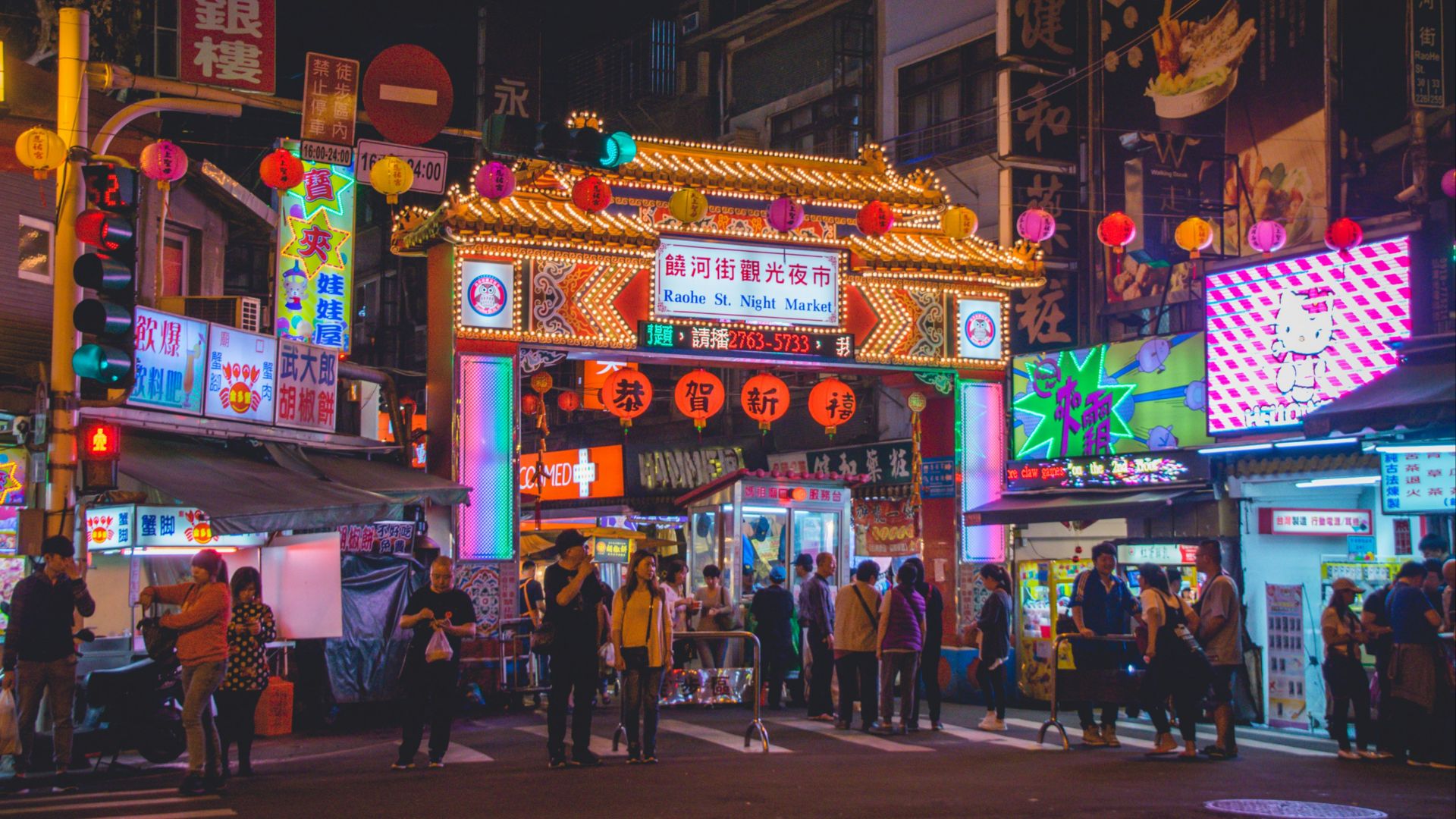 group of people on china town