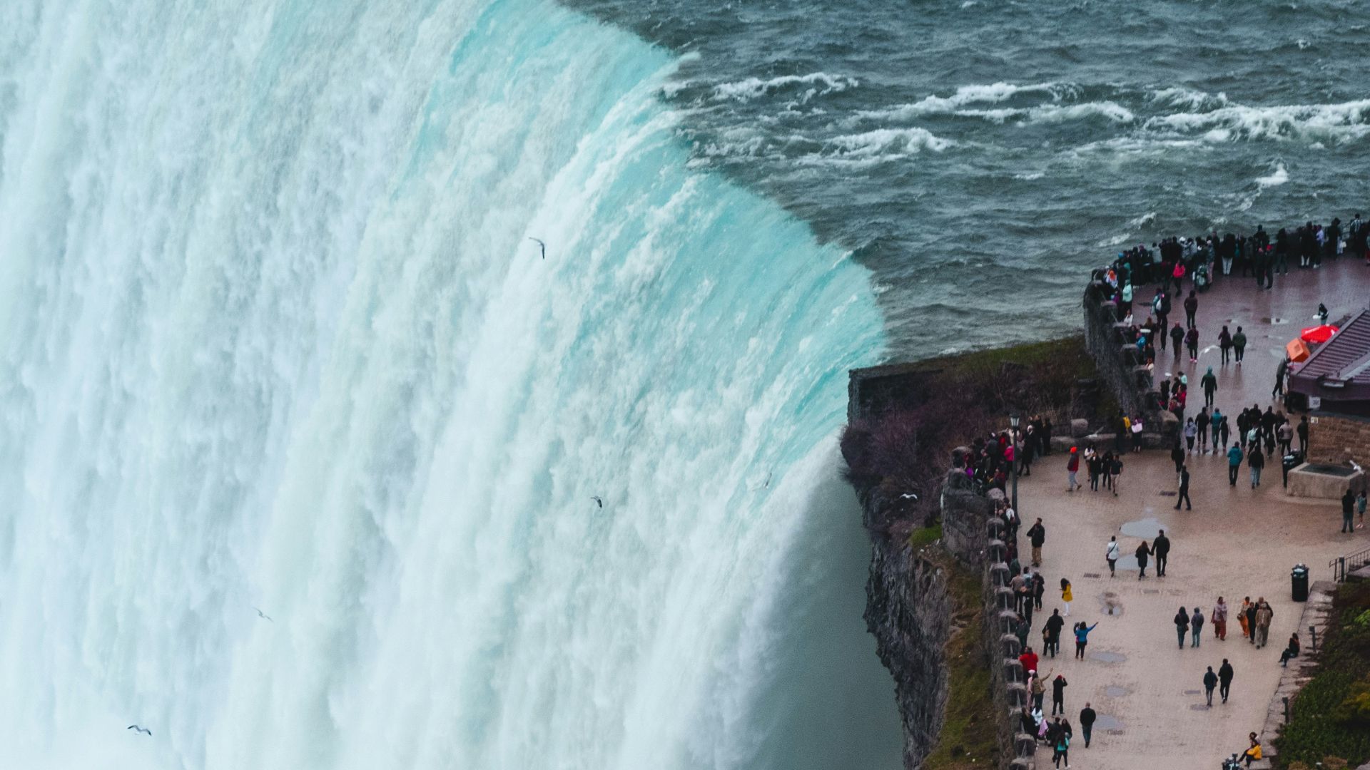 aerial photo of Niagara falls