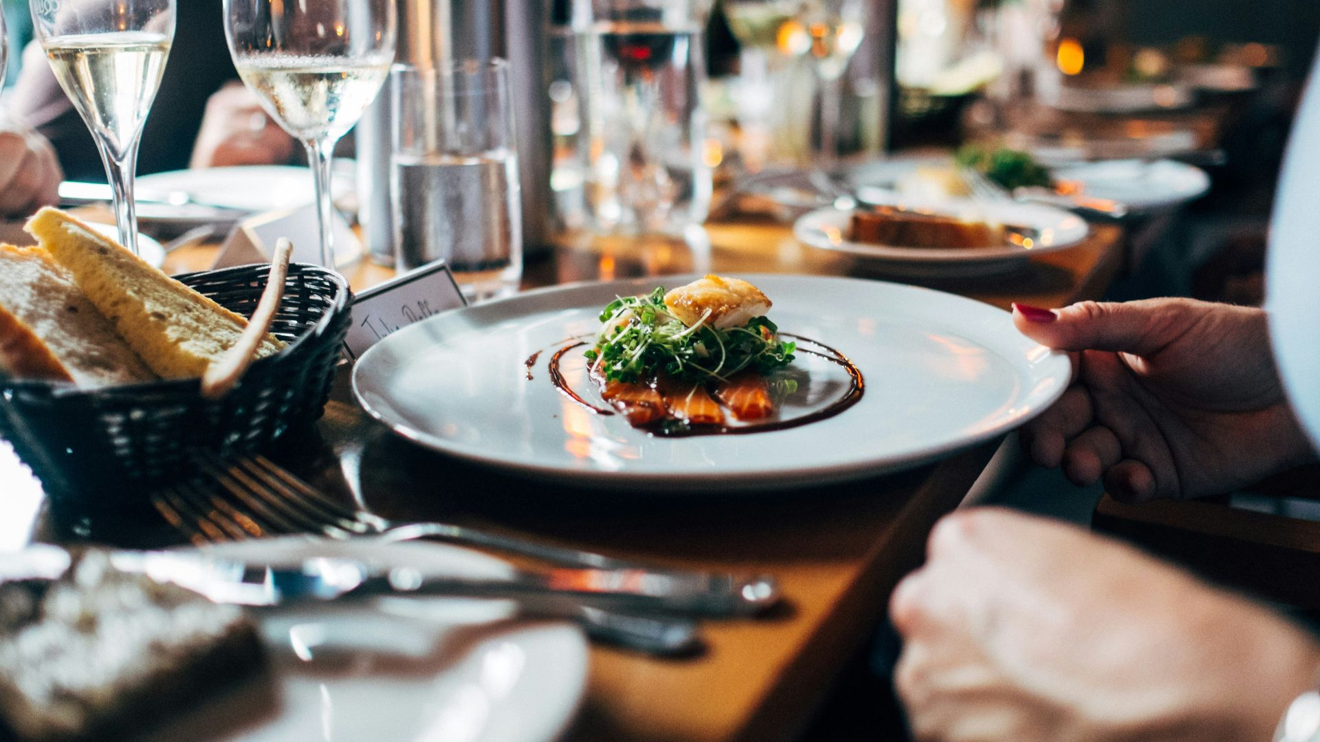 dish on white ceramic plate