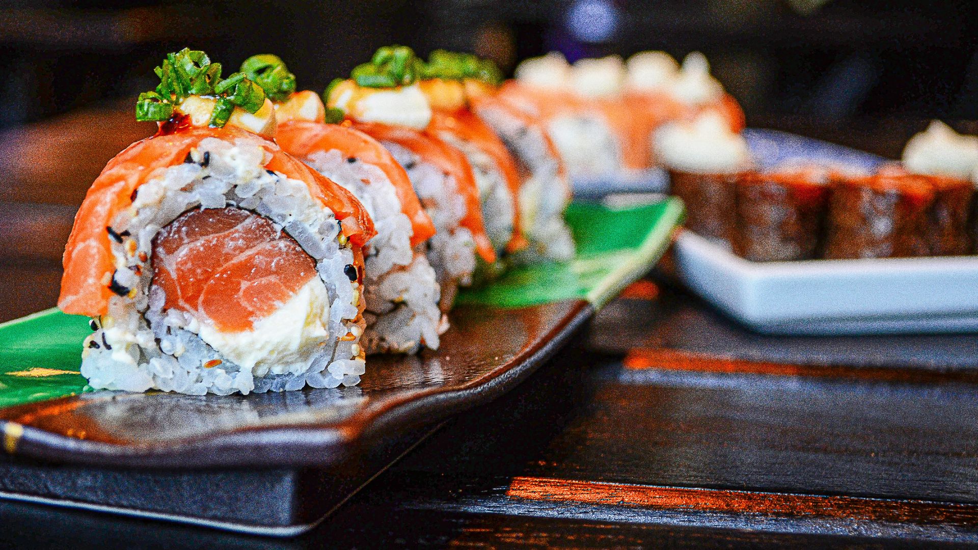 sushi on white ceramic plate