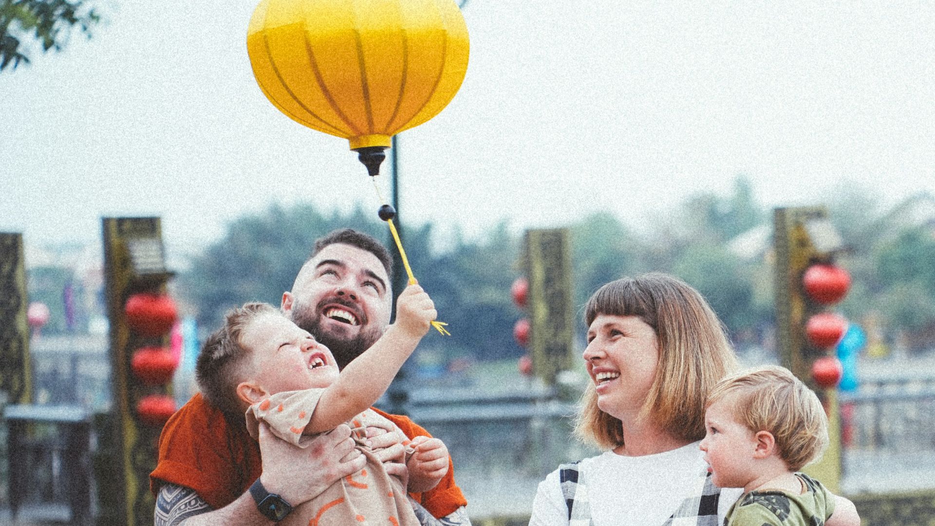 a group of people that are standing in the street
