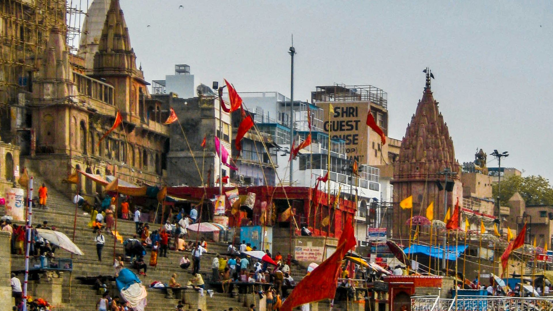 boats parked near buildings